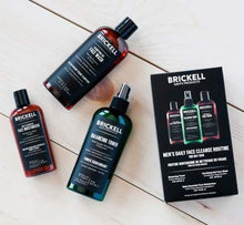 Brickell Men's Daily Face Cleanse Routine for Oily Skin, Alcohol Free Toner, Gel Facial Wash and Moisturizer, Natural and Organic, Scented