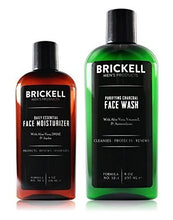 Brickell Men's Daily Essential Face Care Routine II - Face Wash & Face Moisturizer - Natural & Organic