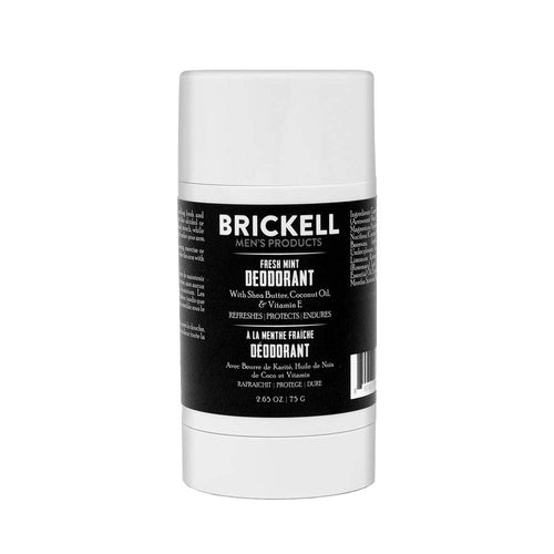 Brickell Men's Products Fresh Mint Deodorant For Men, Natural and Organic, Aluminum, Alcohol, and Baking Soda Free, 5 Ounce, Scented