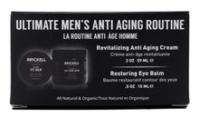 Brickell Men's Ultimate Anti-Aging Routine, Anti-Wrinkle Night Face Cream and Eye Cream to Reduce Puffiness, Wrinkles, Dark Circles, Under Eye Bags, Natural and Organic