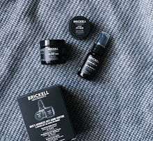 Brickell Men's Advanced Anti-Aging Routine - Night Face Cream, Vitamin C Facial Serum and Eye Cream - Natural & Organic