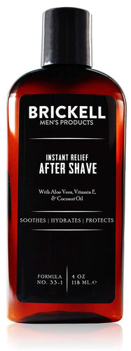 Brickell Men’s Instant Relief Aftershave for Men – Natural & Organic