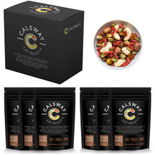 (Pack of 6) 200 Calories Protein-rich Nuts and Berries Mix for your SIX-PACK by Calsway - Cashews, Hazelnuts, Physalis, Goji, Pumpkin Seeds