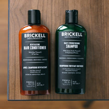 Brickell Men’s Daily Revitalizing Hair Care Routine, Mint and Tea Tree Oil Shampoo, Strength and Volume Enhancing Conditioner, Natural and Organic