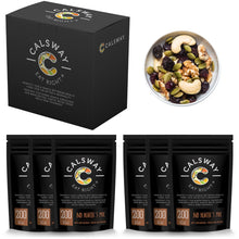 (Pack of 6) 200 Calories BAD HUNTER'S Nuts and Berries Mix by Calsway - Walnuts, Cashew Nuts, Black Raisins, Cranberries, Pumpkin Seeds