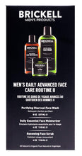 Brickell Men's Daily Advanced Face Care Routine II - Activated Charcoal Facial Cleanser + Face Scrub + Face Moisturizer Lotion - Natural & Organic