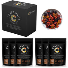 (Pack of 6) 150 Calories TASTY NATURE Dried Berries Mix by Calsway - Cranberries, Blueberries, Black Raisins, Physalis, Goji