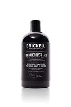 Brickell Men's Rapid Wash - Natural & Organic 3 in 1 Body Wash Gel for Men- Evergreen Scent -16oz