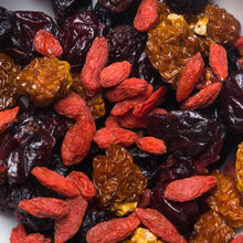 (Pack of 6) 150 Calories TASTY NATURE Dried Berries Mix by Calsway - Cranberries, Blueberries, Black Raisins, Physalis, Goji