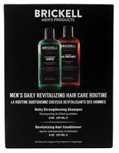 Brickell Men’s Daily Revitalizing Hair Care Routine, Mint and Tea Tree Oil Shampoo, Strength and Volume Enhancing Conditioner, Natural and Organic