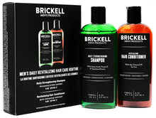 Brickell Men’s Daily Revitalizing Hair Care Routine, Mint and Tea Tree Oil Shampoo, Strength and Volume Enhancing Conditioner, Natural and Organic